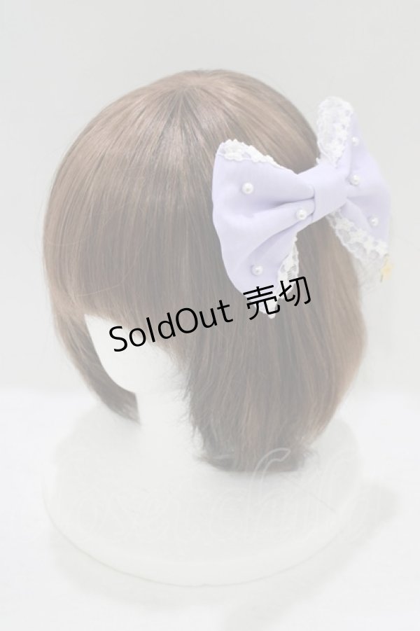 画像1: Angelic Pretty / ロゴスターチャームオーガンジーバレッタ  ラベンダー H-25-09-10-078-AP-AC-NS-ZH (1)