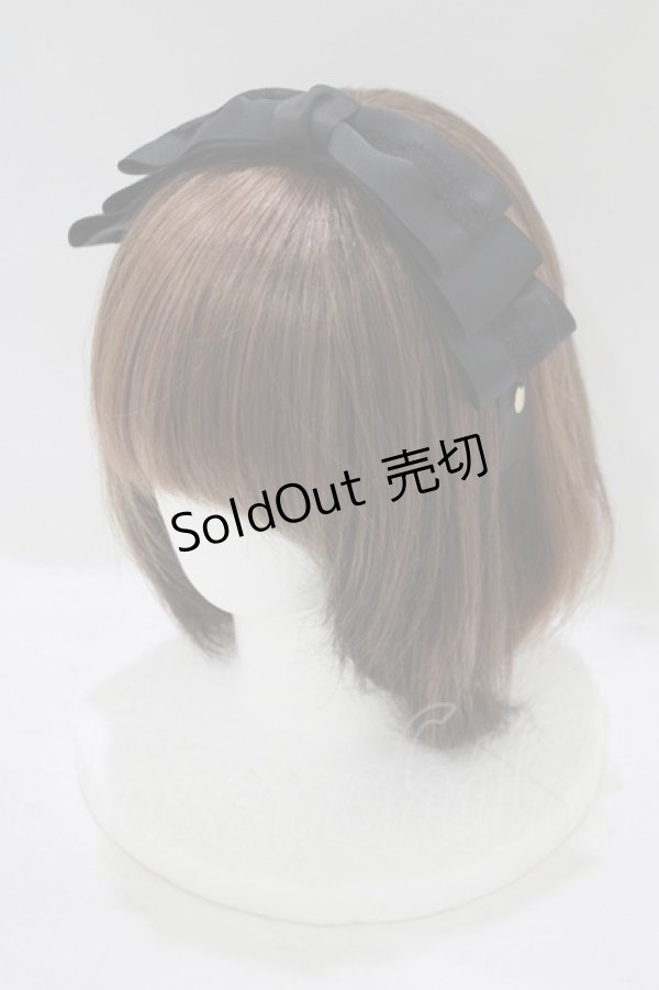 画像1: m petit by misako / NINA'S コラボカチューシャ  ブラック H-25-09-10-080-LO-AC-NS-ZH (1)