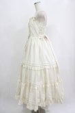 画像2: metamorphose / シャンタンレースアップティアードロングジャンパースカート Free アイボリー H-25-09-10-009-ME-OP-NS-ZH (2)