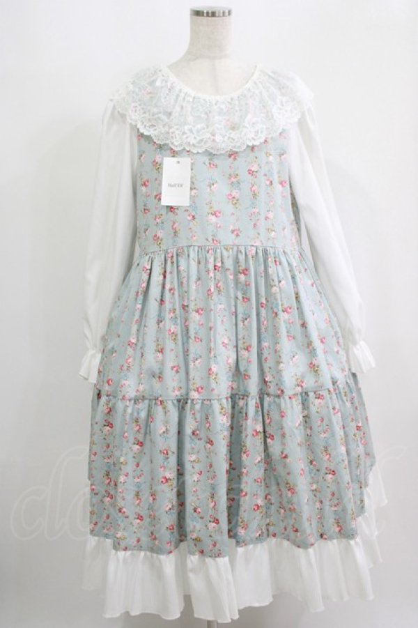 画像1: marcHenTica / フレアローズワンピース ハーフエルフ サックス H-25-09-10-012-LO-OP-NS-ZH (1)