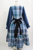 画像3: marcHenTica / チェックロングワンピース Free ブルー H-25-09-10-013-LO-OP-NS-ZH (3)