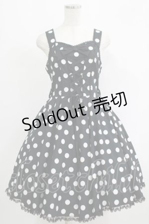 画像: metamorphose / Syrupサーキュラージャンパースカート（ポルカドット） サイズ1 ブラック H-25-09-10-014-ME-OP-NS-ZH