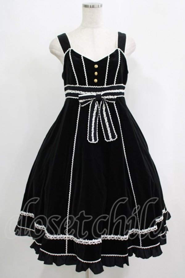 画像1: metamorphose / 別珍エレナジャンパースカート Free ブラック H-25-09-10-002-ME-OP-NS-ZH (1)