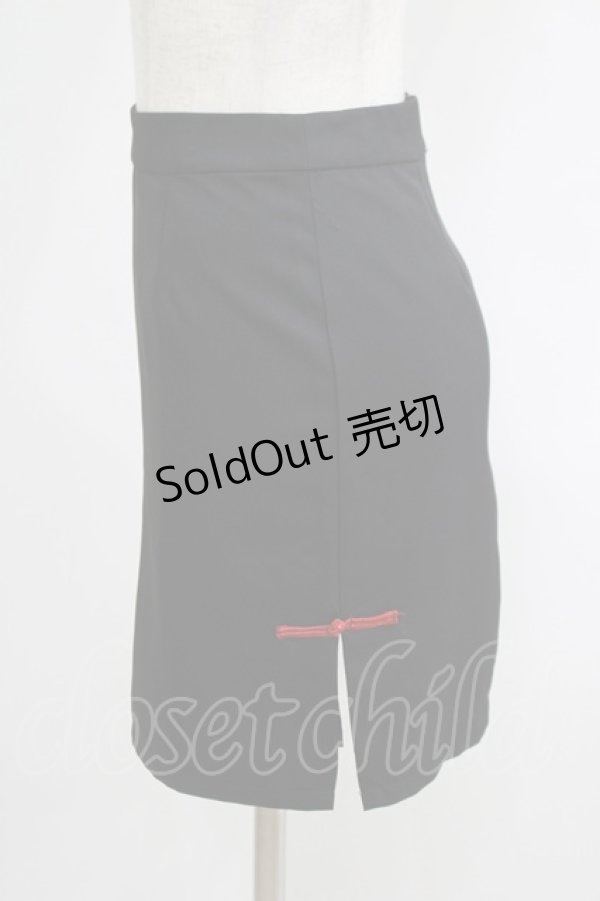 画像2: To Alice / チャイナボタンスカート S ブラック H-25-09-10-018-LO-SK-NS-ZH (2)