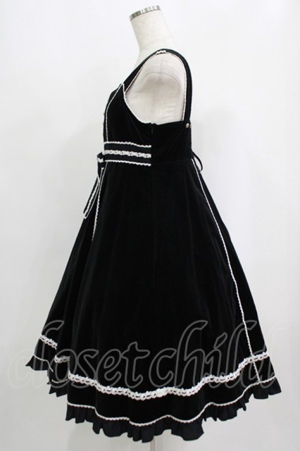 画像2: metamorphose / 別珍エレナジャンパースカート Free ブラック H-25-09-10-002-ME-OP-NS-ZH (2)