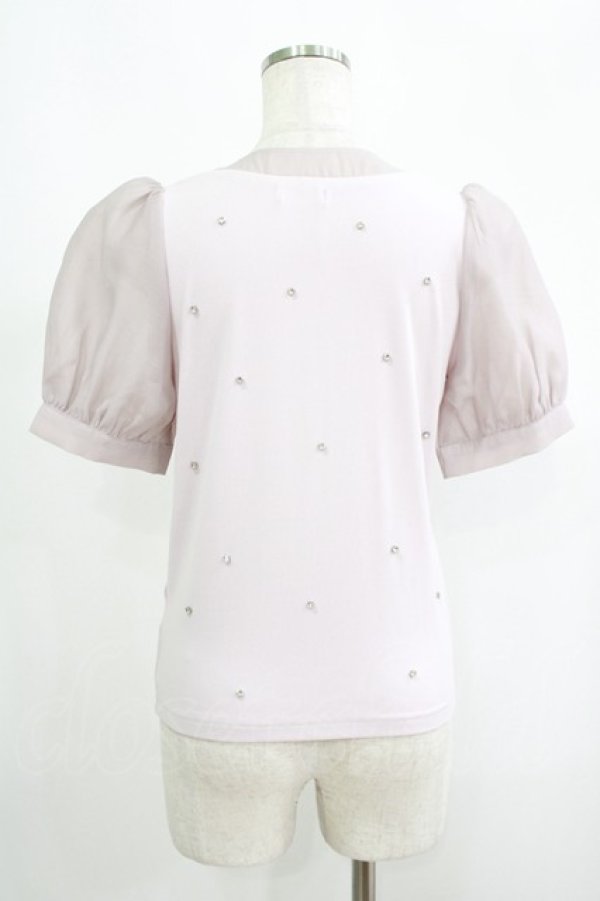 画像3: evelyn / リボンビジューリブ Free ピンク H-25-09-10-022-LO-TO-NS-ZH (3)