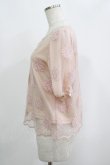 画像2: an another angelus / チュール刺繍プルオーバーブラウス Free ピンク H-25-09-10-026-CA-TO-NS-ZH (2)