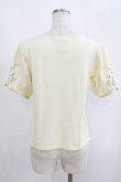 画像3: F&A / スズラン刺繍パフT Free IVORY H-25-09-10-027-LO-TO-NS-ZH (3)