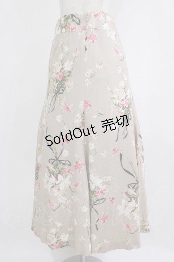 画像2: INGEBORG / リリーブーケpt.スカート 3（9号） ベージュ H-25-09-11-025-LO-SK-NS-ZH (2)