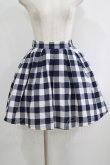 画像1: Ank Rouge / ブロックチェックスカート M ネイビー H-25-09-11-027-CA-SK-NS-ZH (1)