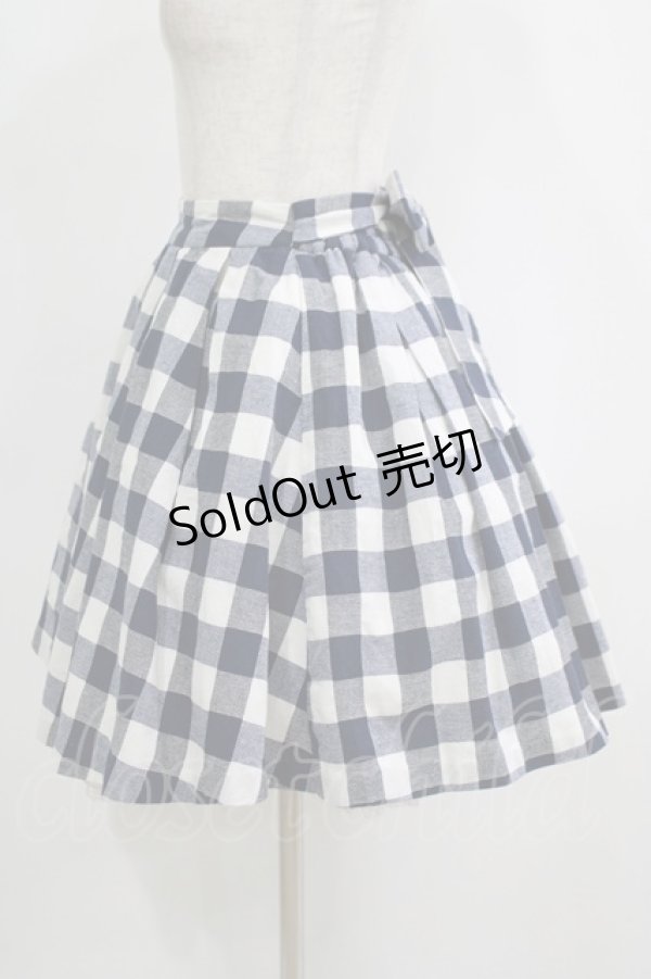 画像2: Ank Rouge / ブロックチェックスカート M ネイビー H-25-09-11-027-CA-SK-NS-ZH (2)