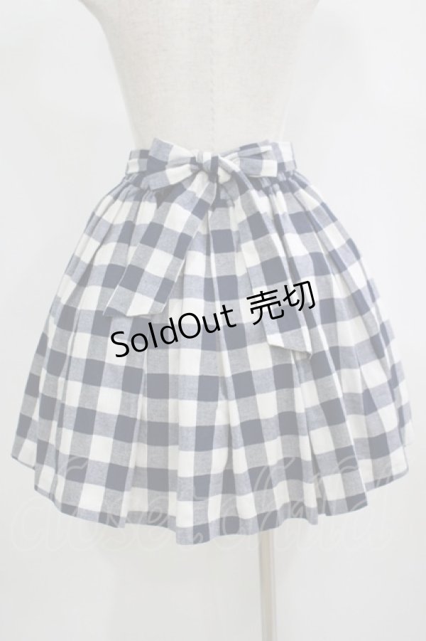 画像3: Ank Rouge / ブロックチェックスカート M ネイビー H-25-09-11-027-CA-SK-NS-ZH (3)