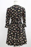 画像3: PINK HOUSE CHELSEA / オールドローズ柄チュニックワンピース 3（M） ブラック H-25-09-11-029-EL-OP-NS-ZH (3)