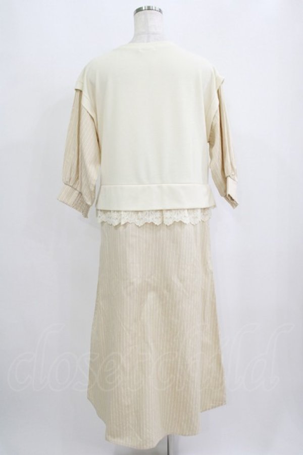 画像3: axes femme / ドッキングシャツワンピース M アイボリー H-25-09-11-030-AX-OP-NS-ZH (3)