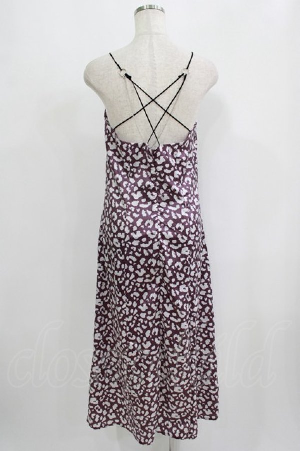 画像3: Melt the lady / レオパードチェーンキャミワンピース Free パープル H-25-09-11-033-PU-OP-NS-ZH (3)