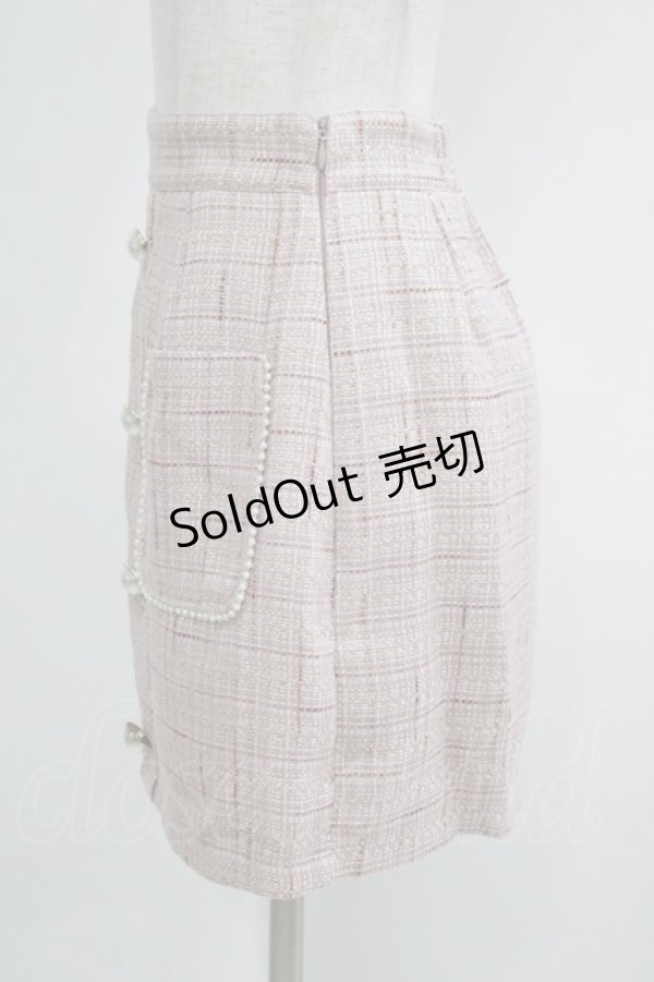 画像2: Ank Rouge / フロントボタンツイードスカート M ピンク H-25-09-11-036-CA-SK-NS-ZH (2)