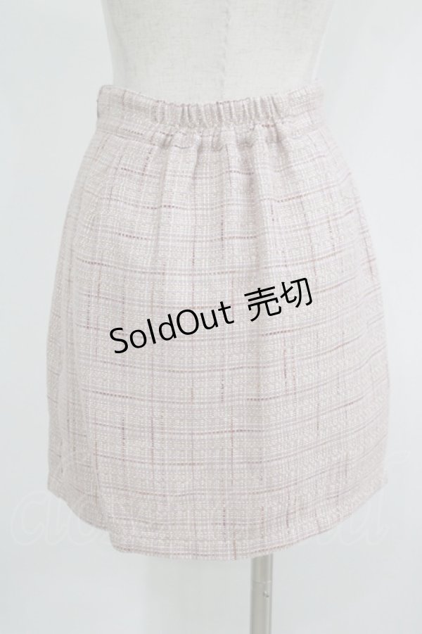 画像3: Ank Rouge / フロントボタンツイードスカート M ピンク H-25-09-11-036-CA-SK-NS-ZH (3)