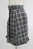 画像2: Ank Rouge / 裾フリルチェック台形スカート M ブラック H-25-09-11-037-CA-SK-NS-ZH (2)