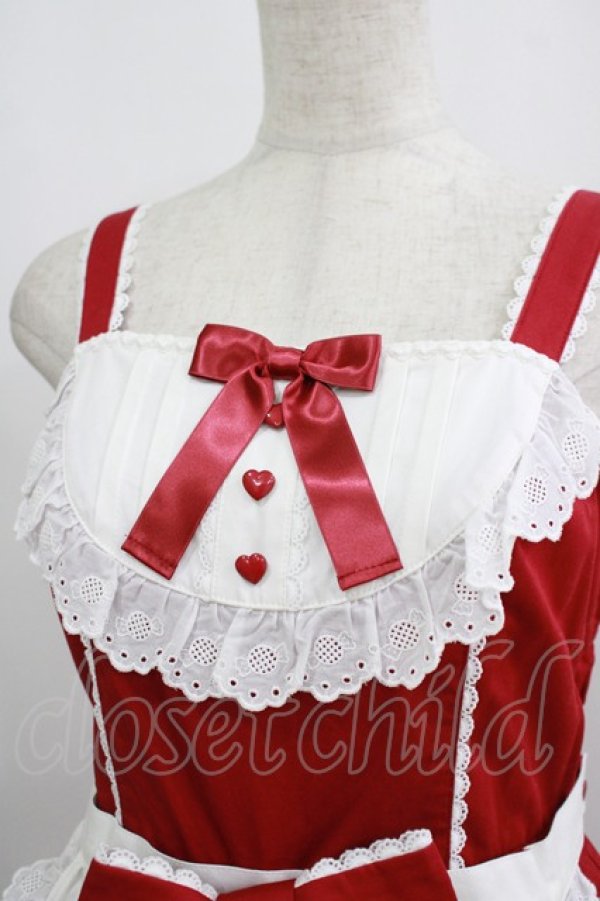 画像6: Angelic Pretty / Charmingロップイヤージャンパースカートセット Free レッド H-25-09-11-003-AP-OP-NS-ZH (6)