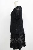 画像2: INGEBORG / フラワーレーストップス+ワンピース 3（9号） ブラック H-25-09-11-041-LO-OP-NS-ZH (2)