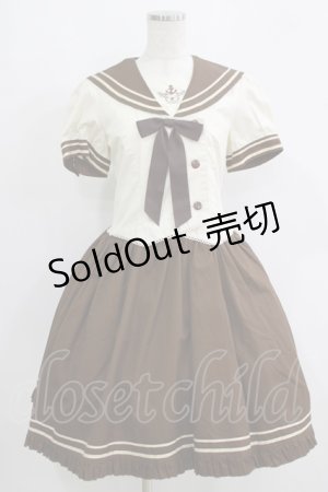 画像: metamorphose / セーラークルーズワンピース Free ブラウン H-25-09-11-004-ME-OP-NS-ZH
