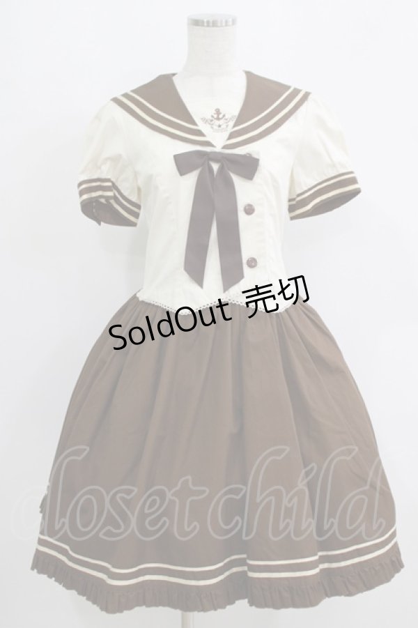 画像1: metamorphose / セーラークルーズワンピース Free ブラウン H-25-09-11-004-ME-OP-NS-ZH (1)