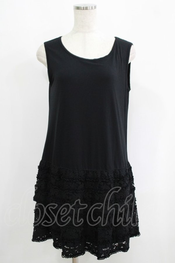 画像4: INGEBORG / フラワーレーストップス+ワンピース 3（9号） ブラック H-25-09-11-041-LO-OP-NS-ZH (4)