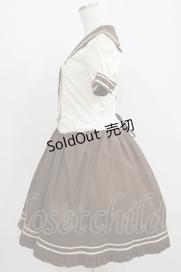 画像2: metamorphose / セーラークルーズワンピース Free ブラウン H-25-09-11-004-ME-OP-NS-ZH (2)