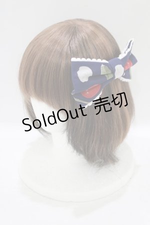 画像: Angelic Pretty / Creamy Cherryバレッタ  ネイビー H-25-09-11-051-AP-AC-NS-ZH