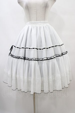 画像: ATELIER PIERROT / アラカルトスカート  ホワイト×ブラック H-25-09-11-1030-EL-SK-KB-ZH