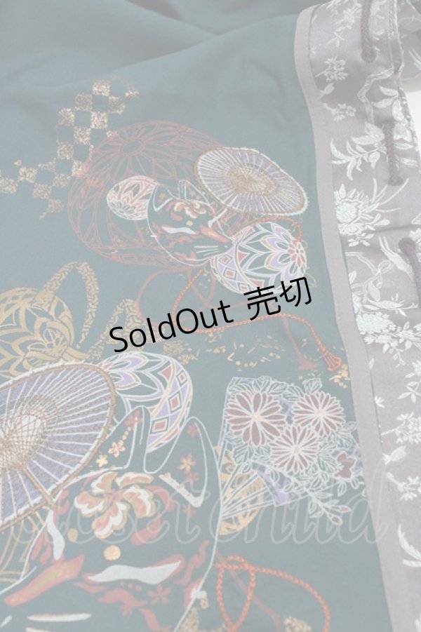 画像2: Ozz oneste / 狐面着物つけ袖  緑 H-25-09-11-1003-OO-ZA-KB-ZH (2)