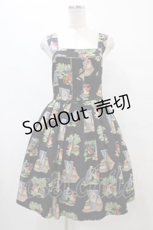 画像: Leur Getter / Little Red Riding Hoodレースアップキャミワンピース  黒 H-25-09-11-1036-LU-OP-KB-ZH