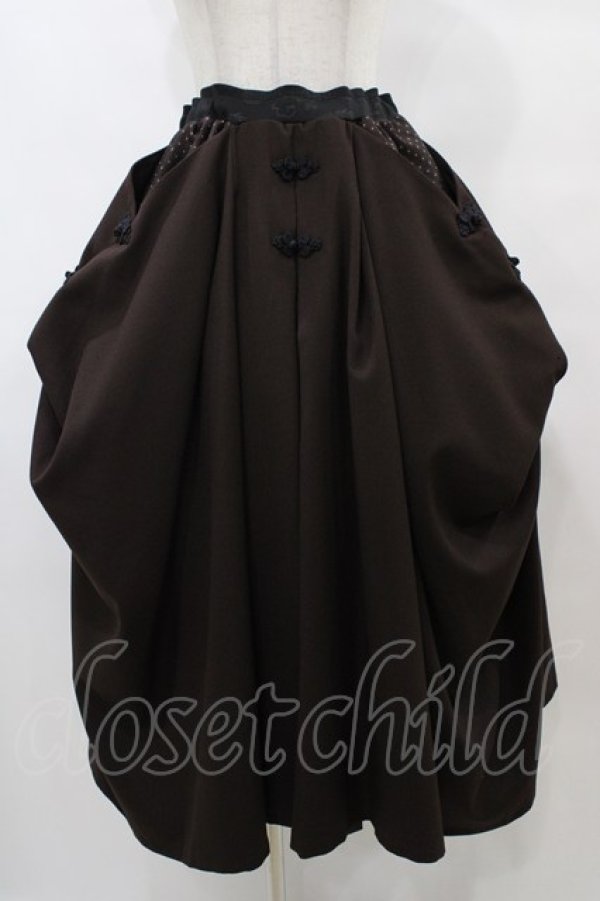 画像1: Qutie Frash / 袴ロングスカート  茶 H-25-09-11-1039-QU-SK-KB-ZH (1)