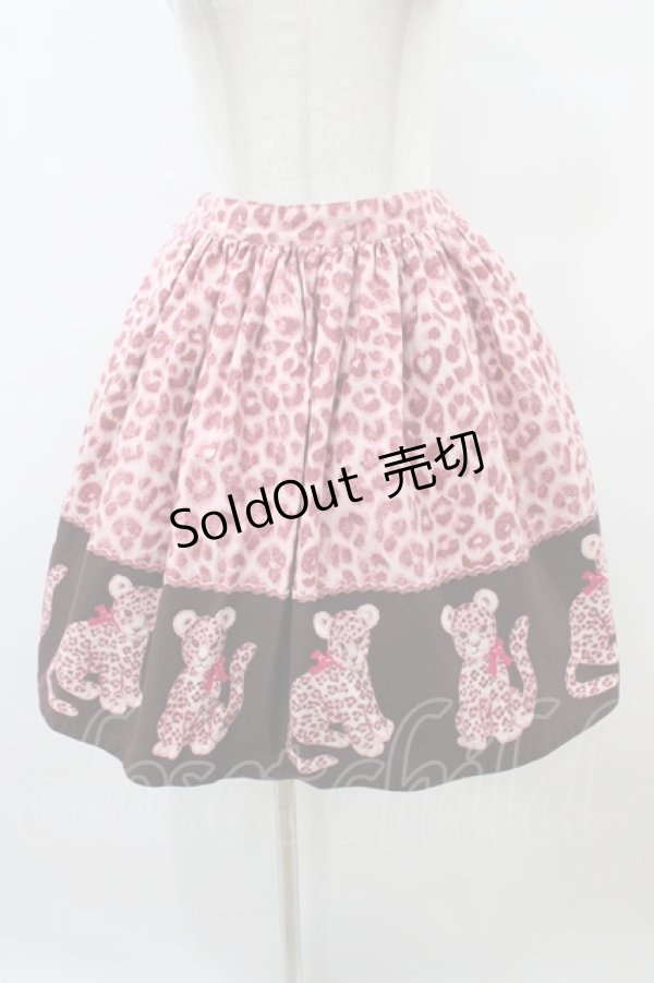 画像1: Shirley Temple / レオパードスカート 160 ピンク H-25-09-11-1042-ET-SK-KB-ZH (1)