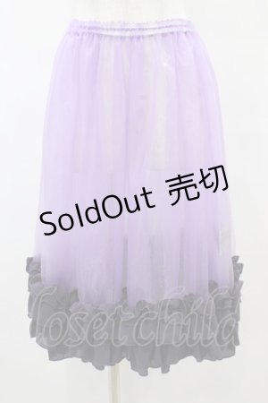 画像: Triple fortune / オーガンジースカート  パープル H-25-09-11-1044-EL-SK-KB-ZH