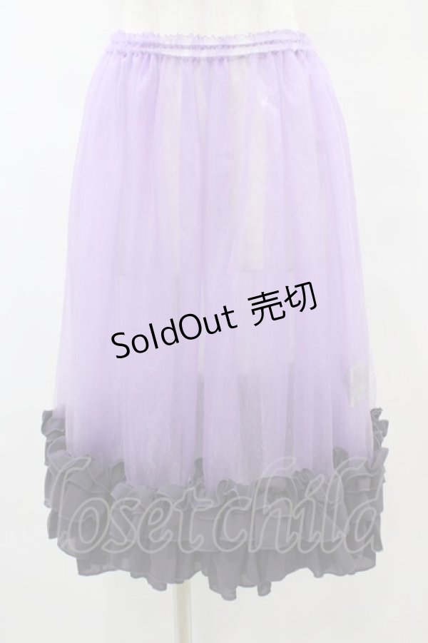 画像1: Triple fortune / オーガンジースカート  パープル H-25-09-11-1044-EL-SK-KB-ZH (1)