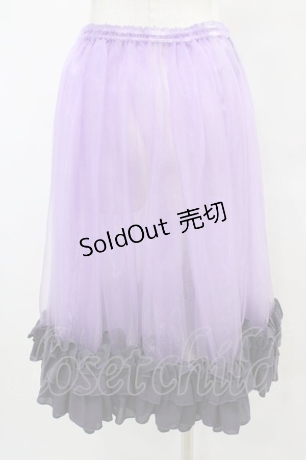 画像2: Triple fortune / オーガンジースカート  パープル H-25-09-11-1044-EL-SK-KB-ZH (2)