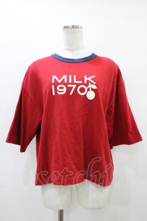 画像: MILK / MILK Cherry Tee  レッド×ネイビー H-25-09-11-1053-ML-TO-KB-ZH