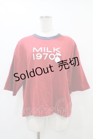 画像: MILK / MILK Cherry Tee  レッド×ネイビー H-25-09-11-1053-ML-TO-KB-ZH