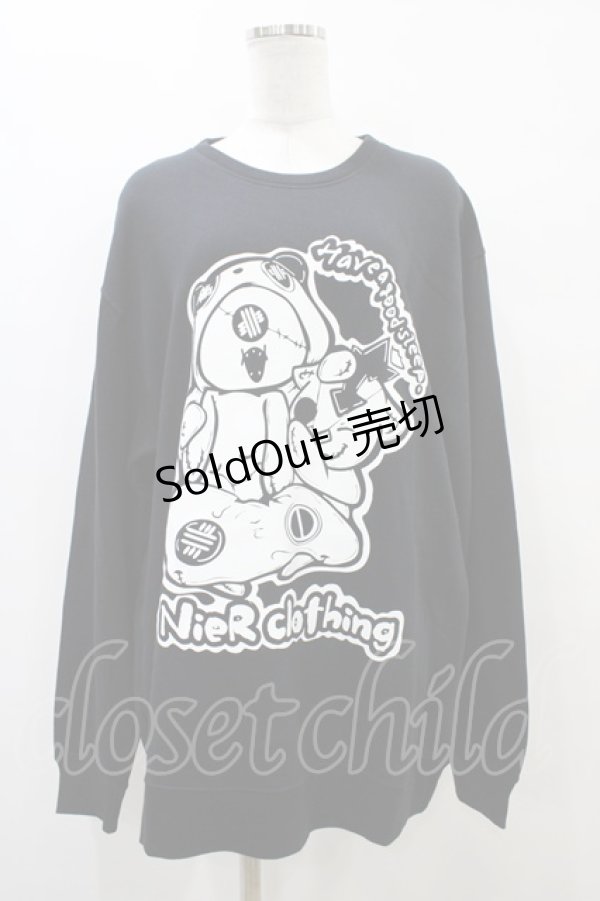 画像1: NieR Clothing / プリントSWEAT  2XL 黒 H-25-09-11-1055-PU-TO-KB-ZH (1)