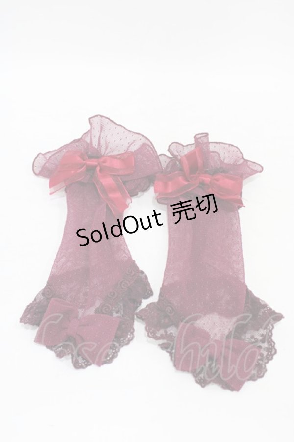 画像1: Angelic Pretty / Midnightレースグローブ  ワイン H-25-09-11-1006-AP-ZA-KB-ZH (1)