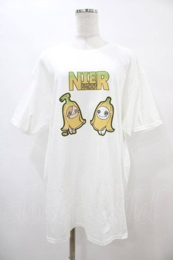画像1: NieR Clothing / プリントCOTTON CUTSEW XL 白 H-25-09-11-1059-PU-TO-KB-ZT376 (1)
