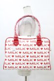 画像1: MILK / LOGO BIGバッグ  オフ×レッド H-25-09-11-1011-ML-ZA-KB-ZH (1)