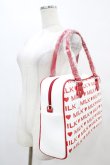 画像2: MILK / LOGO BIGバッグ  オフ×レッド H-25-09-11-1011-ML-ZA-KB-ZH (2)