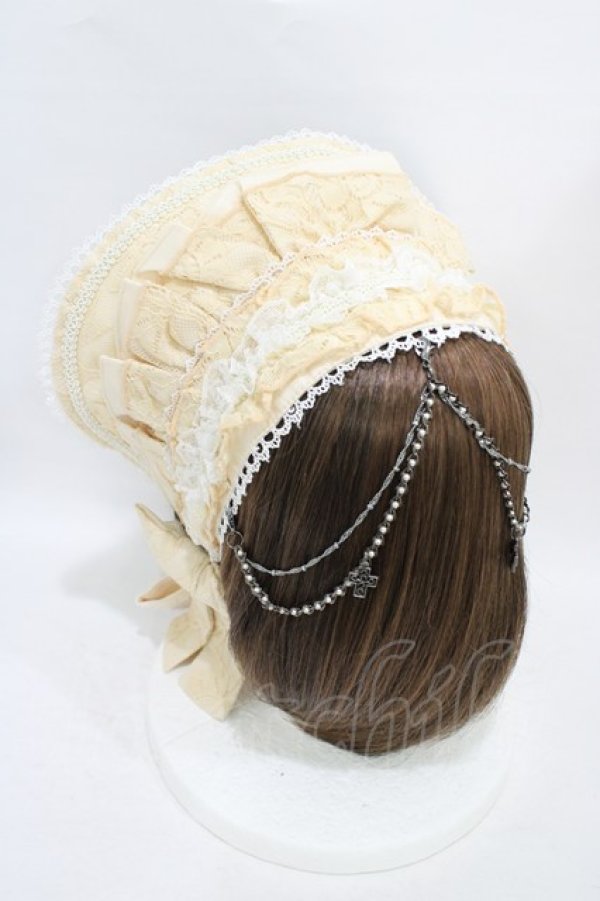 画像4: Ozz oneste / ヴェール付ボンネット  アイボリー H-25-09-11-1001-OO-ZA-KB-ZH (4)