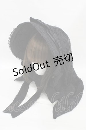 画像: Ozz oneste / ヴェール付ボンネット  ブラック H-25-09-11-1002-OO-ZA-KB-ZH