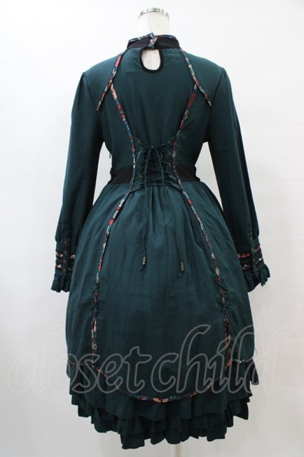 画像2: Ozz oneste / フリルチャイナワンピース  グリーン H-25-09-11-1020-OO-OP-KB-ZH (2)