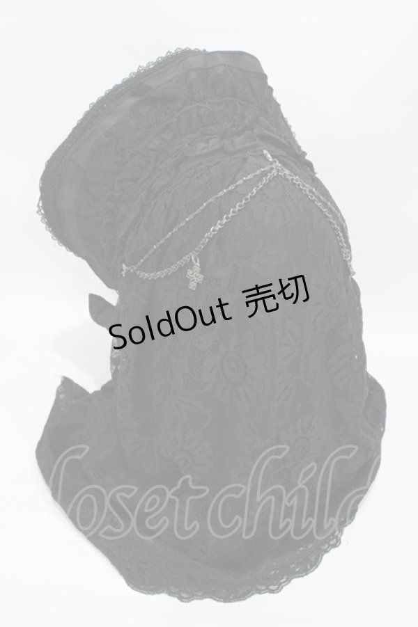 画像2: Ozz oneste / ヴェール付ボンネット  ブラック H-25-09-11-1002-OO-ZA-KB-ZH (2)