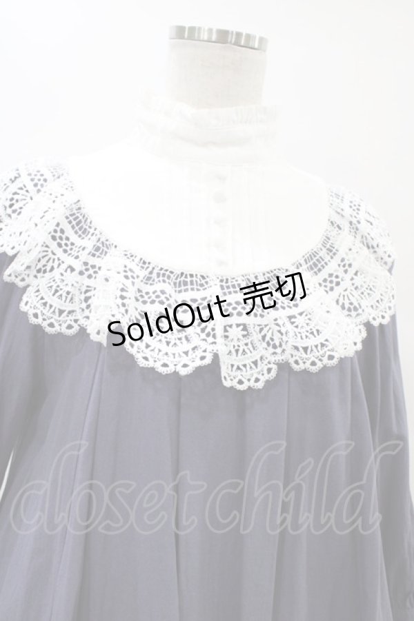 画像4: Sheglit / "聖譚曲"タックワンピース M ダルブルー H-25-09-11-1021-EL-OP-KB-ZH (4)