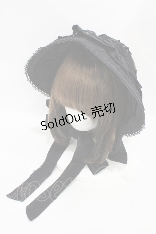 画像3: Ozz oneste / ヴェール付ボンネット  ブラック H-25-09-11-1002-OO-ZA-KB-ZH (3)